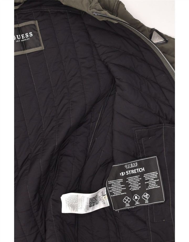 GUESS Womens Padded Jacket UK 14 Medium Grey Polyester | Vintage Guess | Thrift | Second-Hand Guess | Used Clothing | Messina Hembry 