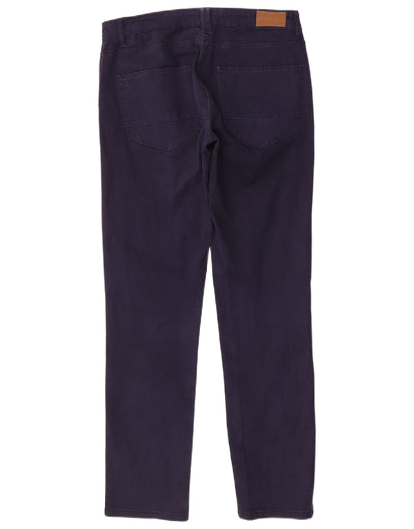 Zara Mens Slim Casual Pantalones EU 42 Large W32 L31 Azul Marino Algodón