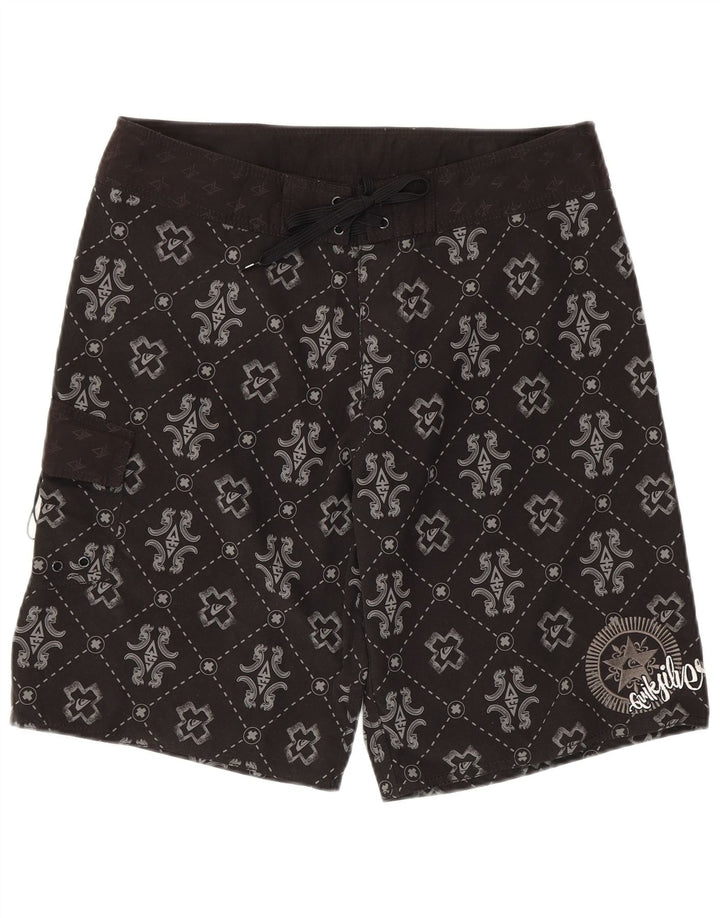 Quiksilver Herre grafiske svømmeshorts store sorte geometriske polyester