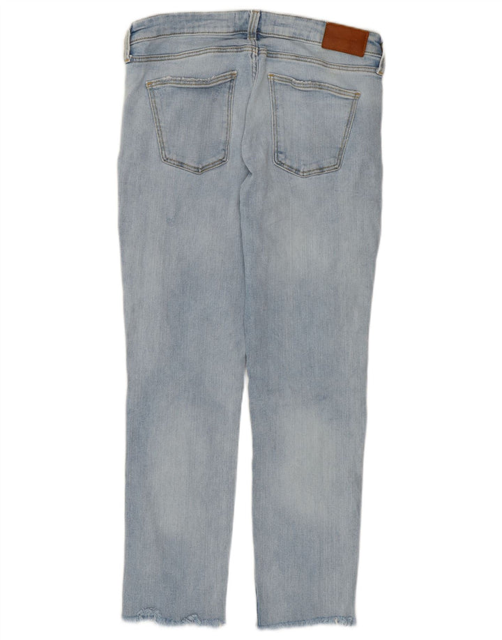 Zara Womens Distressed Cropped Jeans EU 40 Medium W30 L25 Blue Cotton