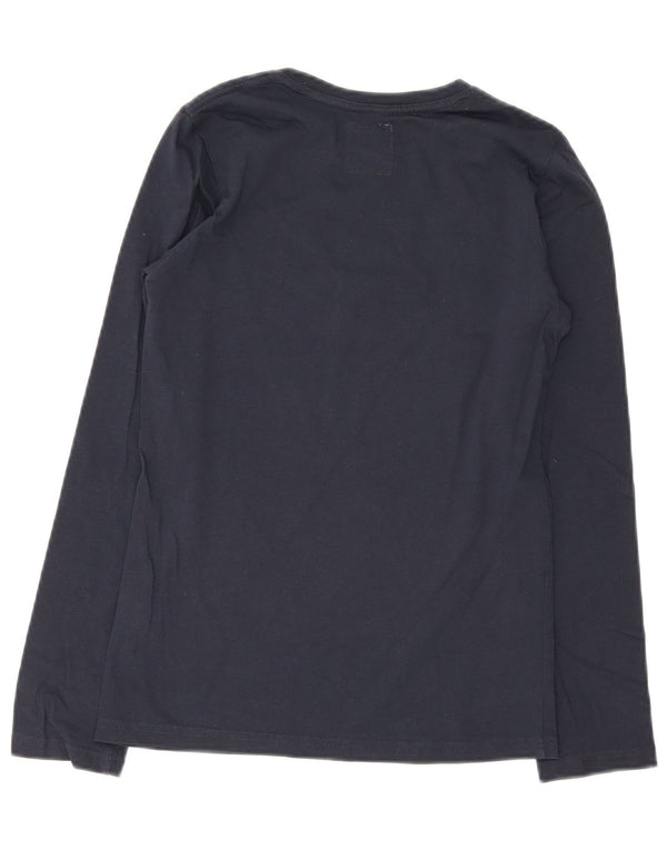 Levi's Maglietta grafica regolare da ragazzo a maniche lunghe 13-14 anni in cotone blu navy