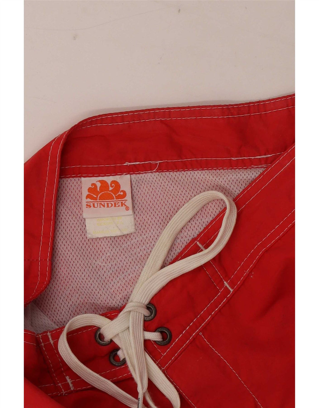 Sundek Mens Swimming Shorts Medium  Red Nylon