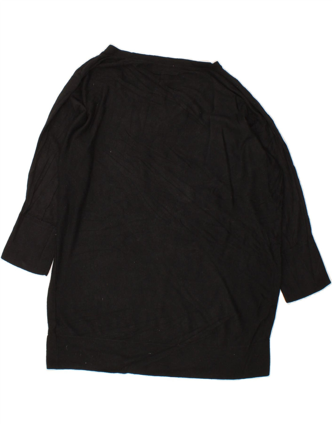 MOSSIMO Womens Longline V-Neck Jumper Sweater UK 16 Large Black Nylon Vintage Mossimo and Second-Hand Mossimo from Messina Hembry 