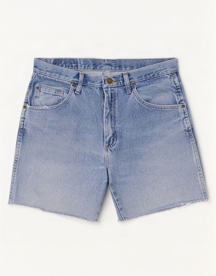 Pantaloncini di jeans vestibilità regolare da uomo Wrangler W31 cotone blu medio
