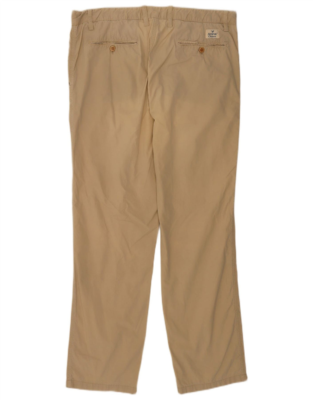 Avirex Mens Regular Chino Trousers W38 L32 Khaki Cotton