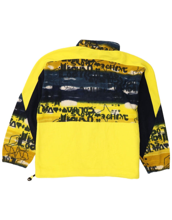 Maglione in pile da uomo Colmar con zip e collo 2XL Poliestere color block giallo
