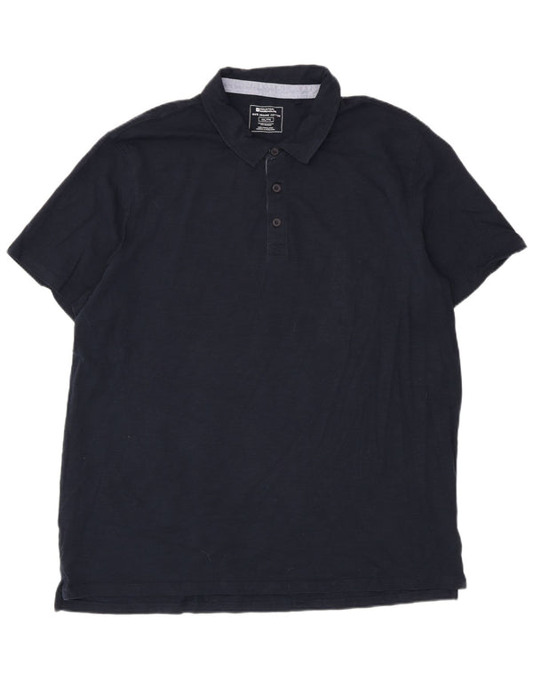 Mountain Warehouse Polo Shirt til mænd 2XL Navy Blue Flecked Bomuld