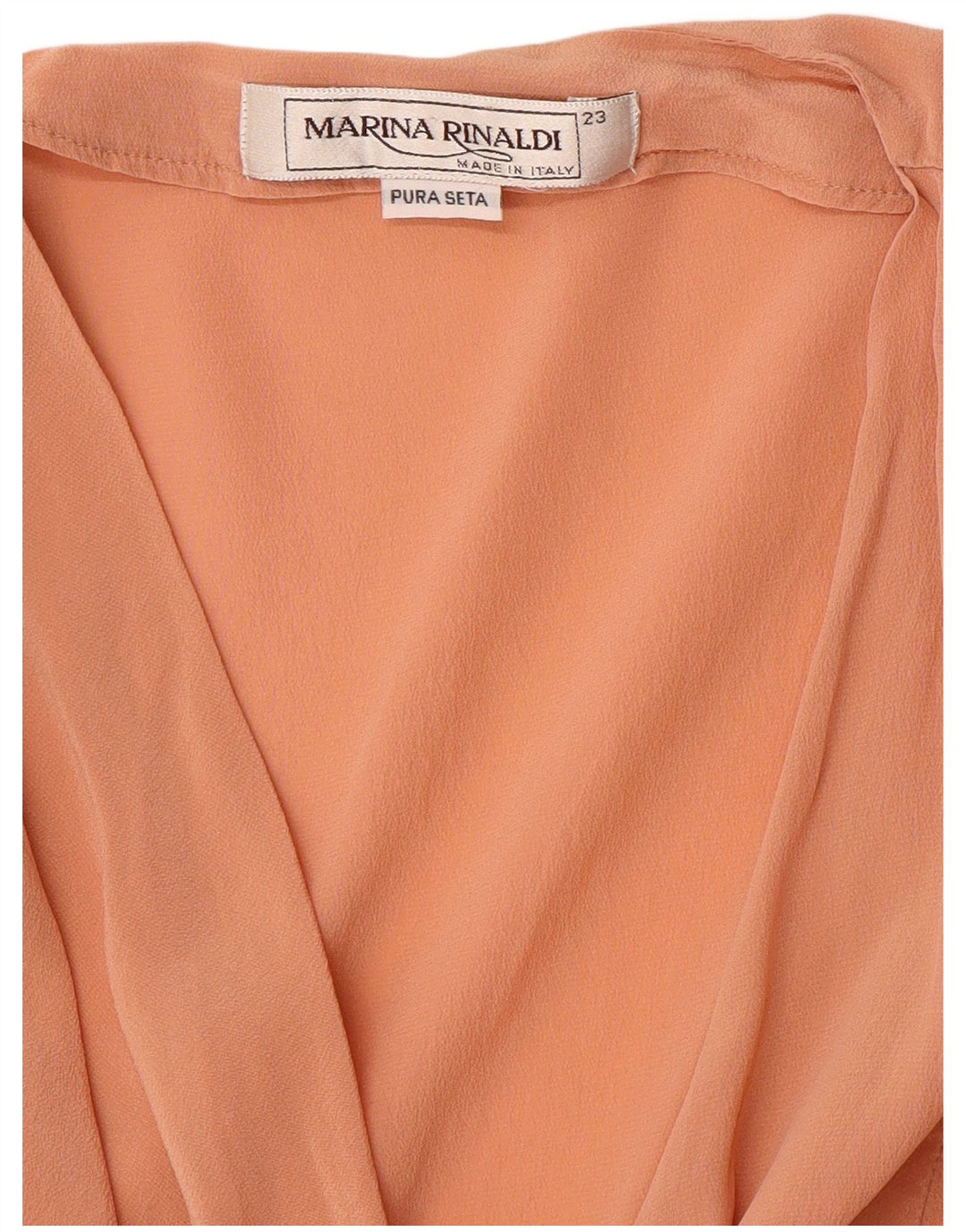 Marina Rinaldi Damen Hemdbluse Größe 23 Mittelorange Seide