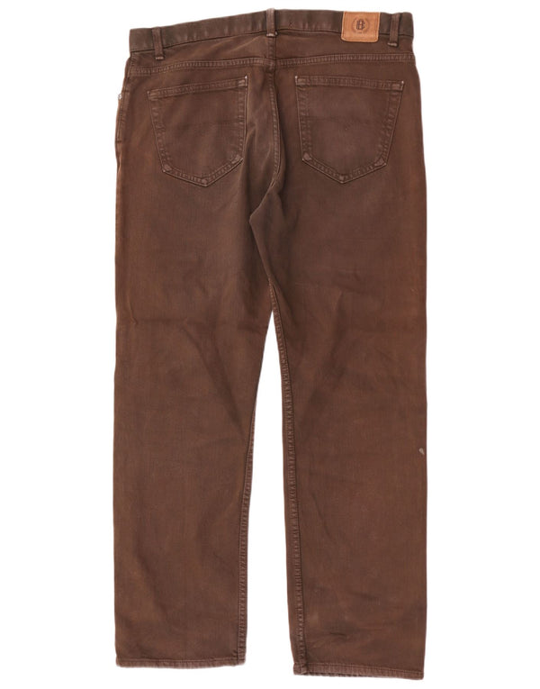Мужские прямые джинсы Marks & Spencer Blue Harbor W36 L31 коричневые, хлопок