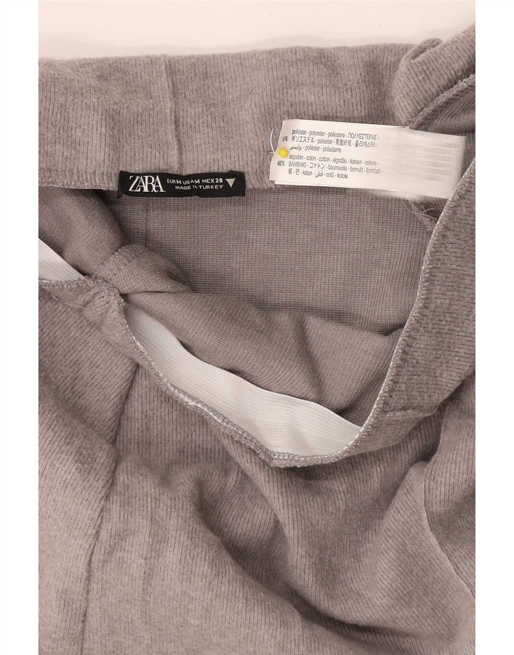 Fusta Midi pentru Damă Zara Medium W28 Gri Poliester Motată