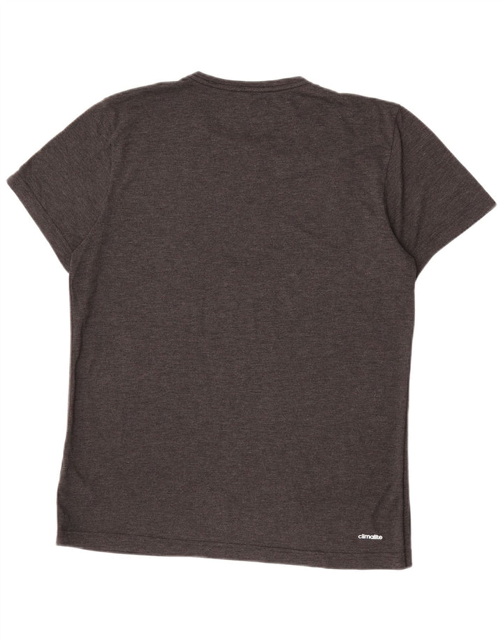 Adidas Herre Climalite T-Shirt Top Stor Grå Polyester