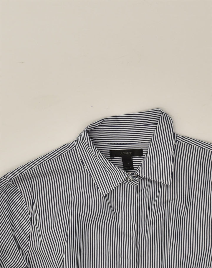 J. CREW Womens Long Sleeve Shirt Dress US 4 Small White Striped Cotton | Vintage J. Crew | Thrift | Second-Hand J. Crew | Used Clothing | Messina Hembry 