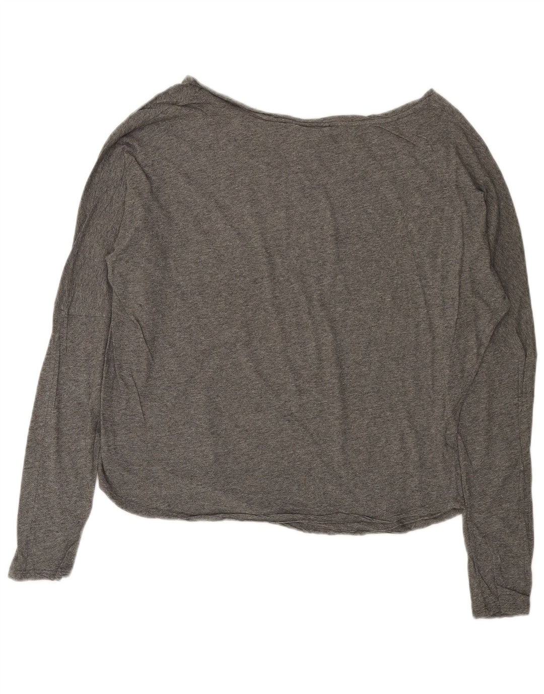 MAISON SCOTCH Top grafico oversize da donna manica lunga US 2 XS cotone grigio