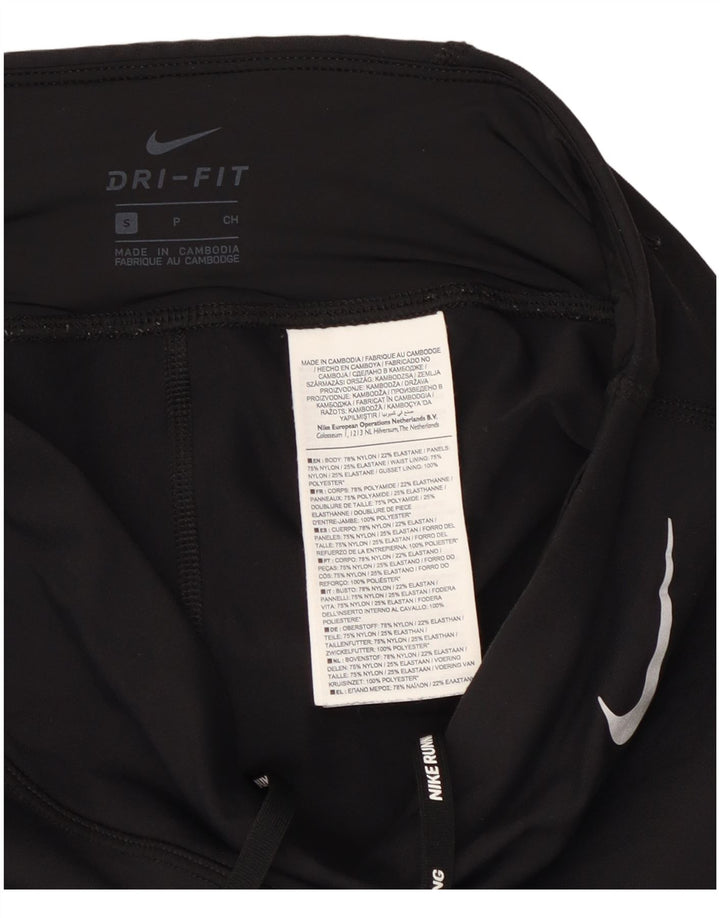 Nike Dame Dri Fit Leggings UK 8 Small Black Nylon