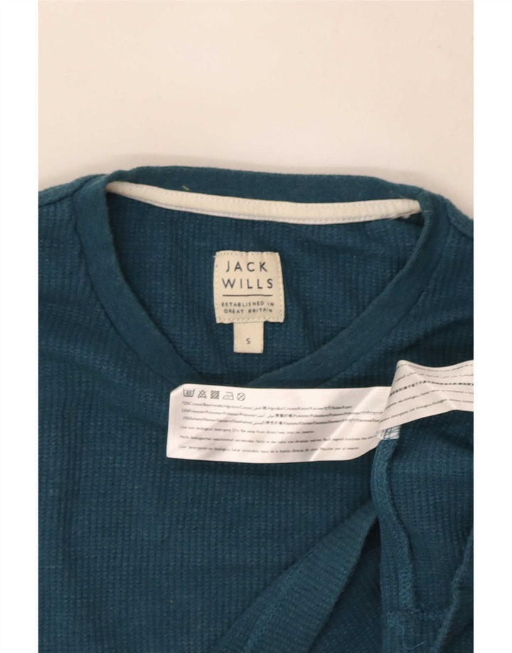 Jack Wills Mens Top Long Sleeve Small Blue Cotton