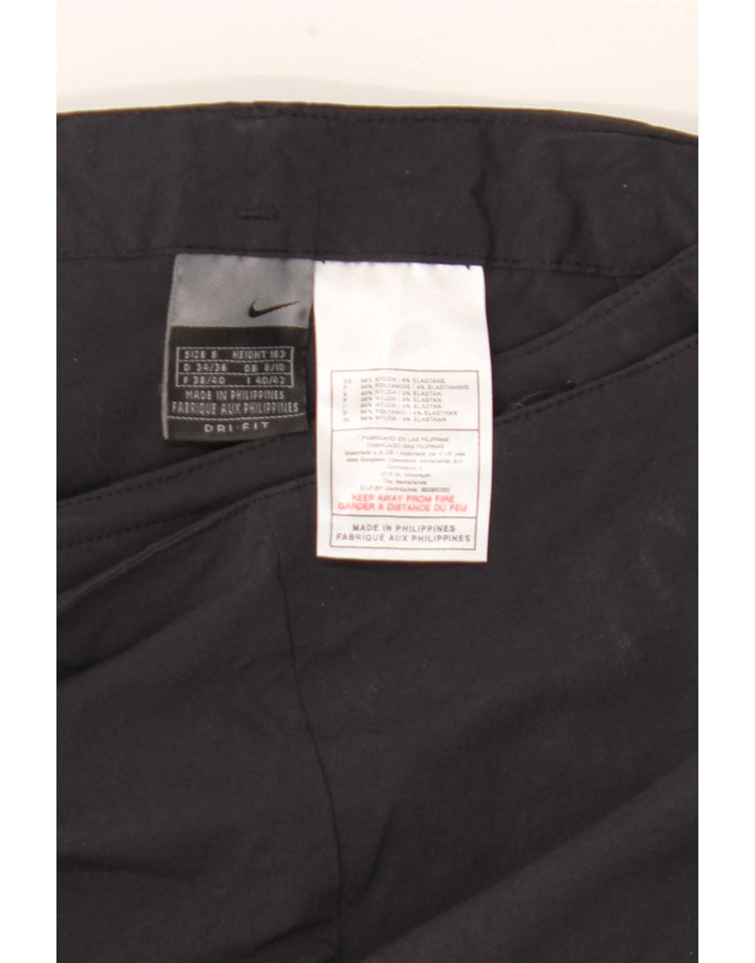 Nike Womens Tracksuit Trousers UK 8/10 Small Black Nylon