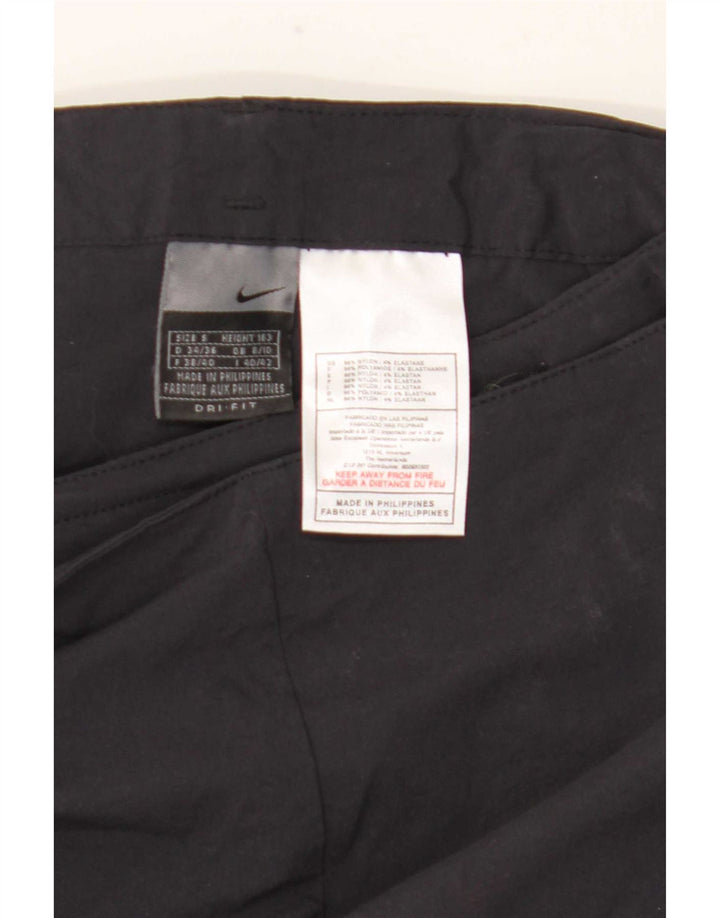 Nike Womens Tracksuit Trousers UK 8/10 Small Black Nylon