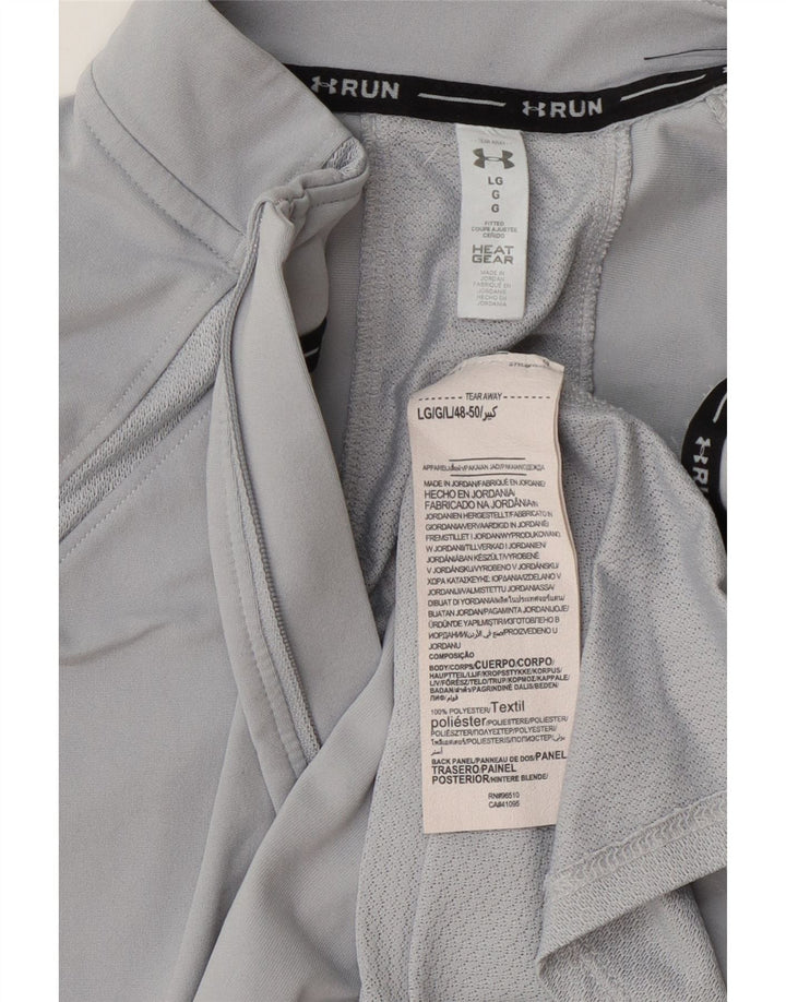 Under Armour Damen Heat Gear Pullover Trainingsanzug Top UK 16 Large Grau