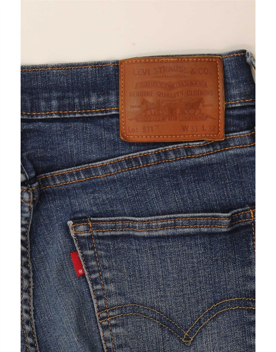 Levi's Mens 511 Slim Jeans W31 L32 Blue Cotton