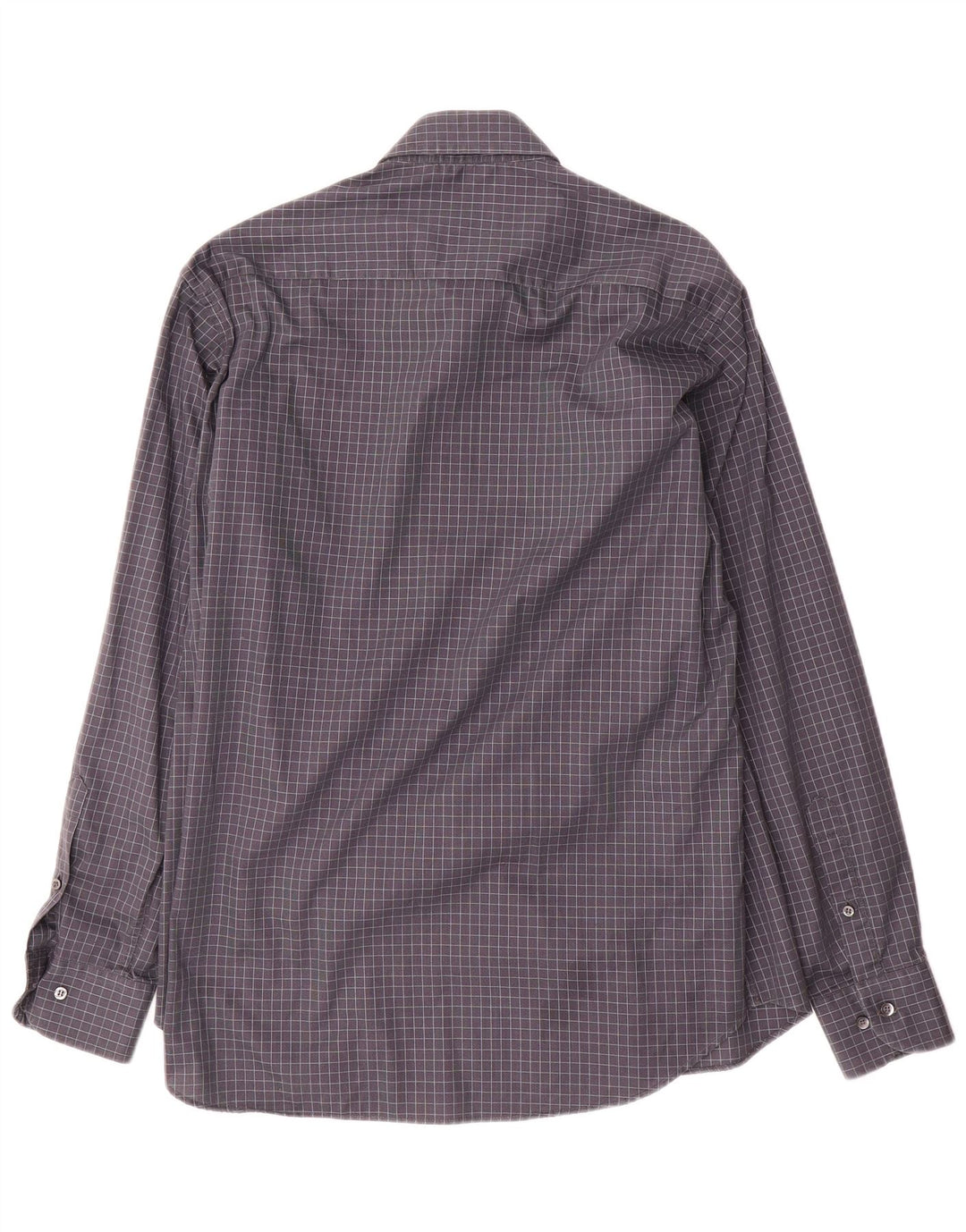 Yves Saint Laurent Camisa para hombre Talla 40 15 3/4 Cuadro gris medio