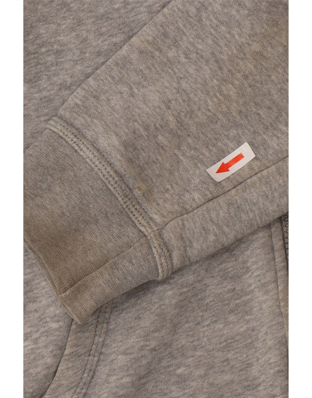 Nike Mens Zip Hoodie Sweater Medium Grey Flecked Cotton