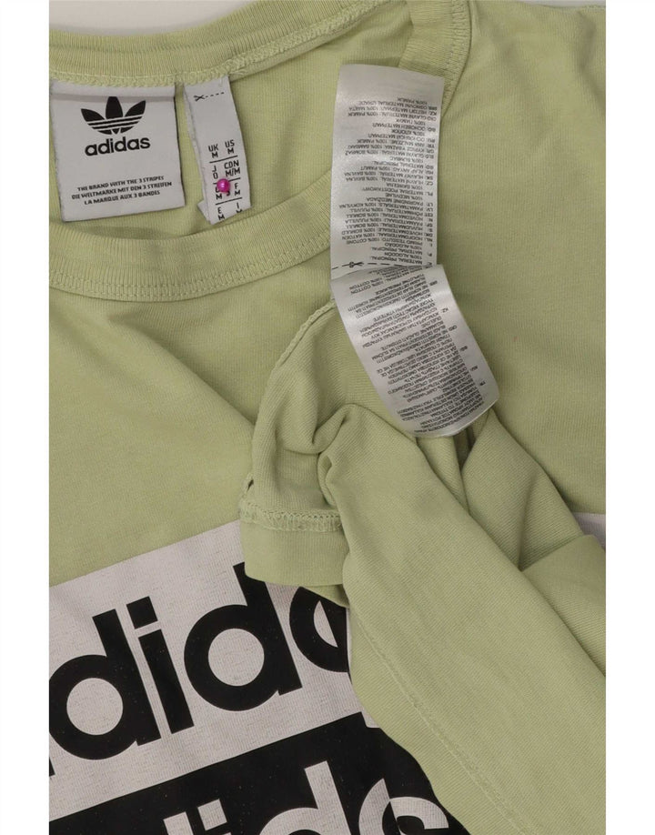Adidas grafisk T-shirt top mellem grøn bomuld til mænd