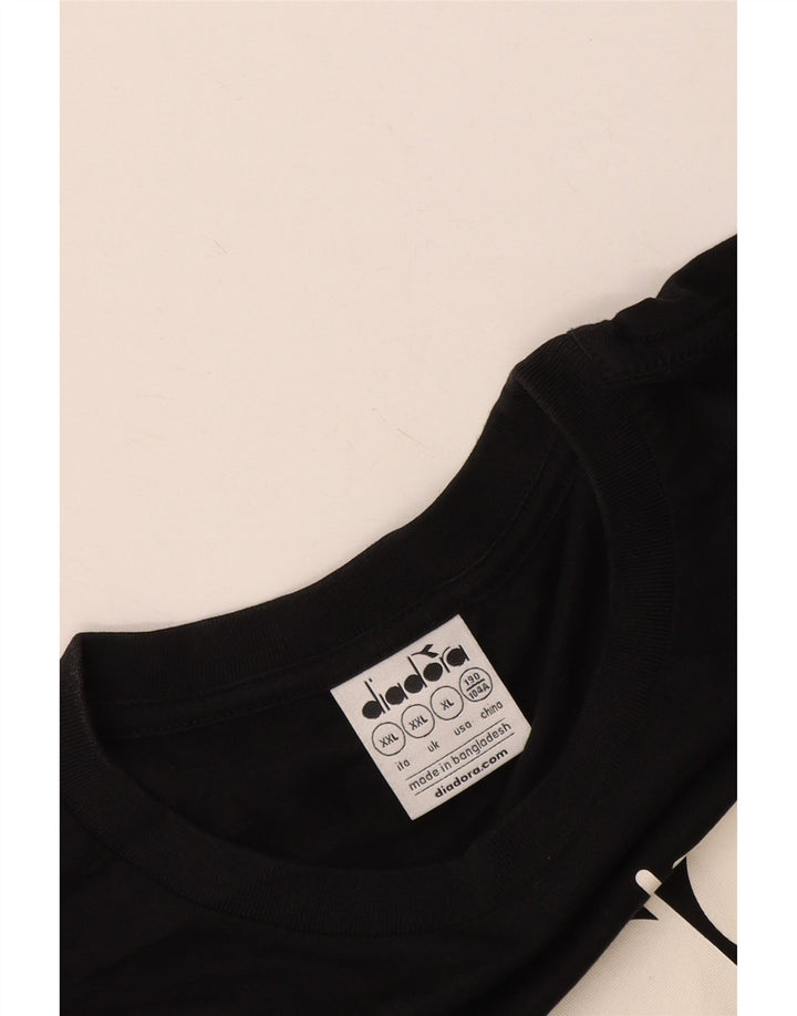 Diadora Mens Graphic T-Shirt Top 2XL Black