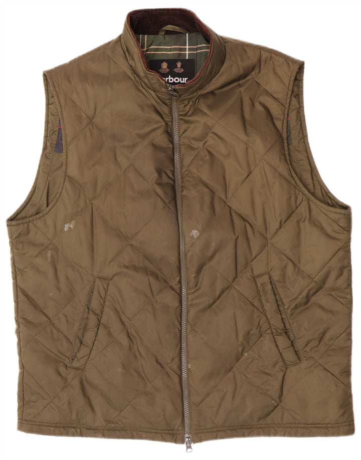 Gilet trapuntato da uomo Barbour UK 42 XL kaki poliammide