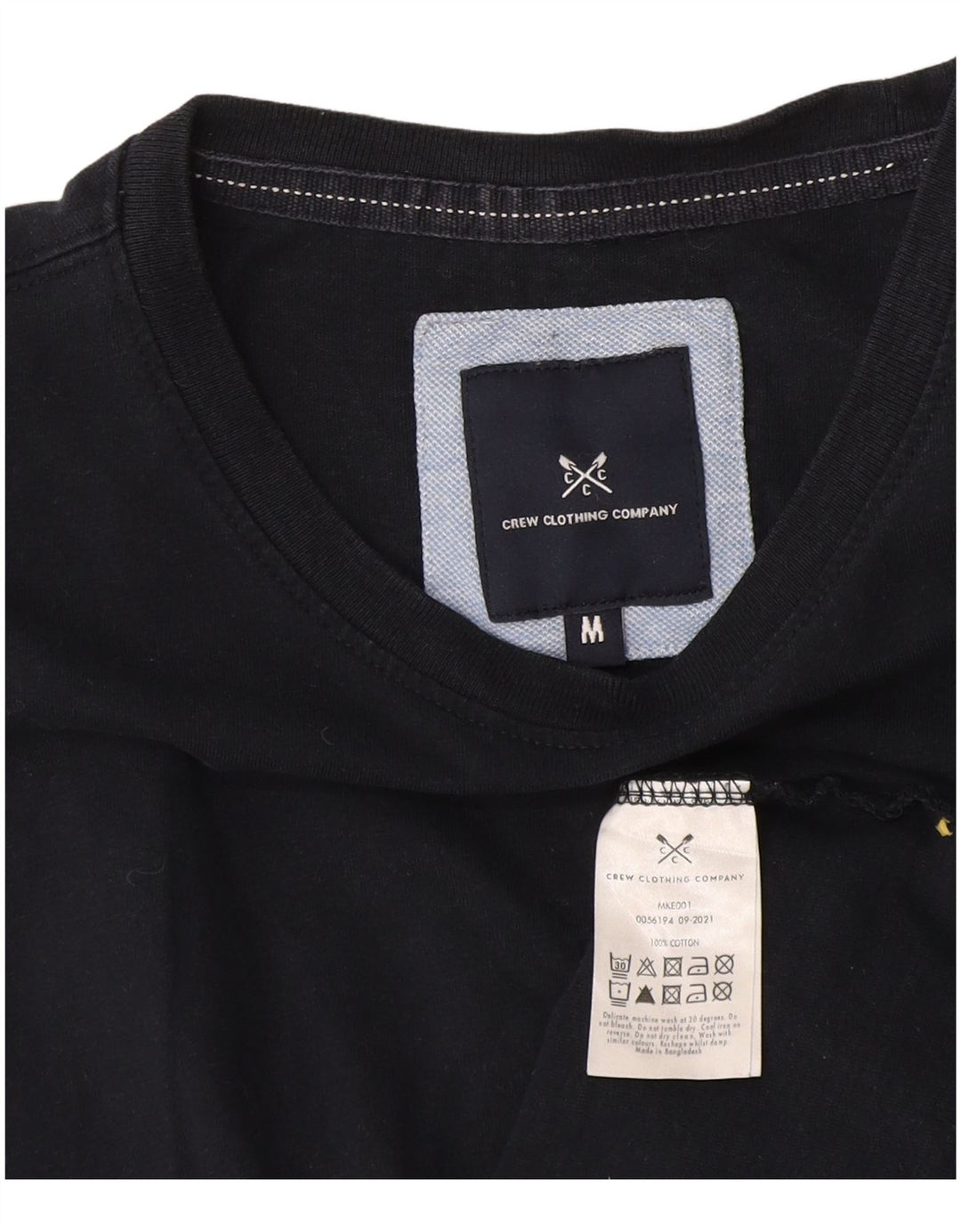 Crew Clothing Mens T-Shirt Top Medium Navy Blue Cotton