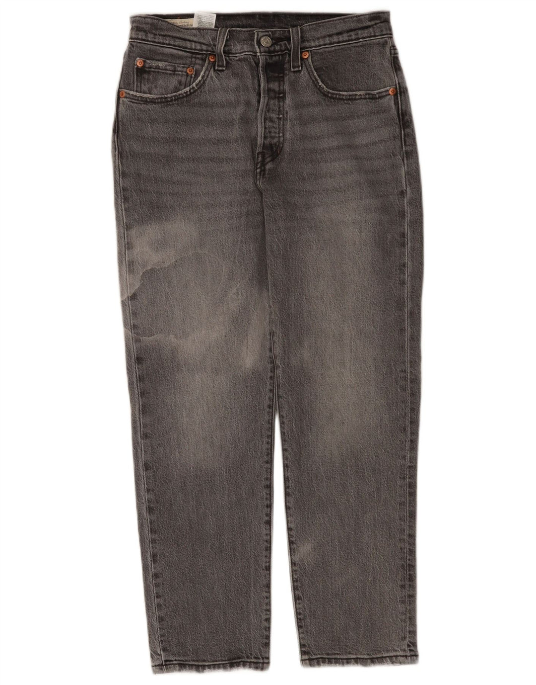Levi's Womens 501 Straight Jeans W27 L26 Grey Cotton