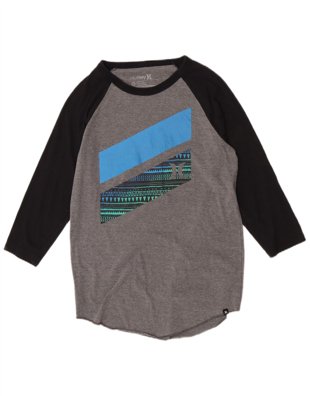 Hurley Garçon Premium Fit Graphic Top Manches Longues 15-16 ans Gris Moyen