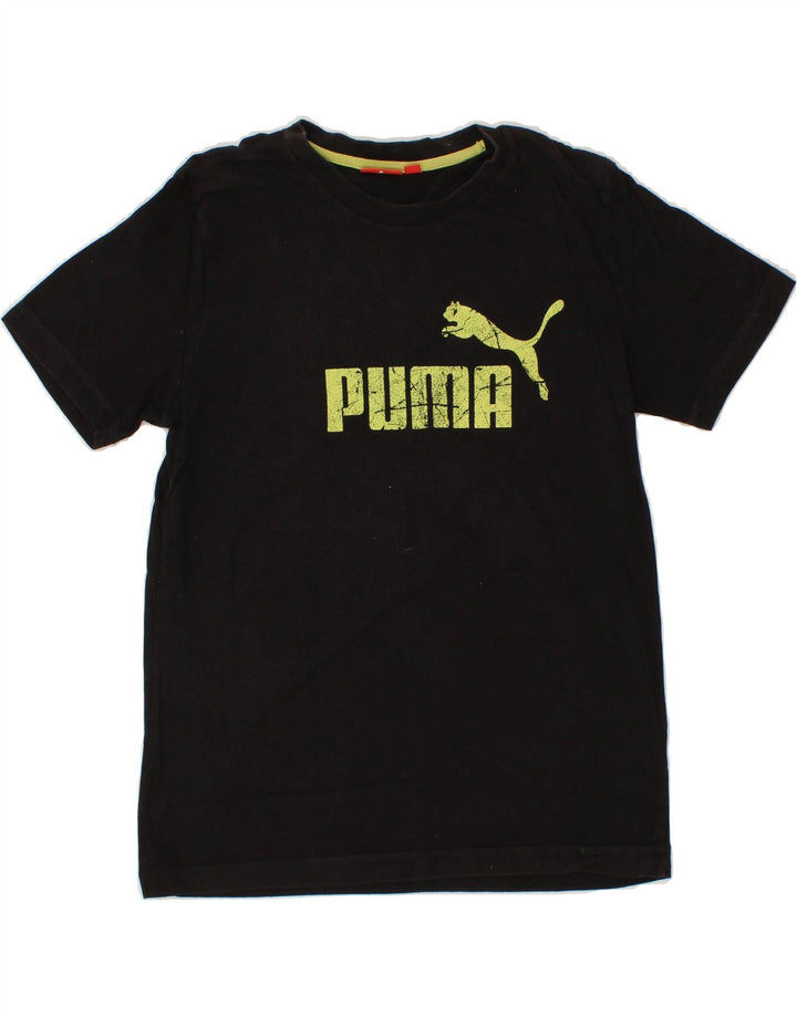 PUMA Mens Graphic T-Shirt Top Small Black Cotton Vintage Puma and Second-Hand Puma from Messina Hembry 