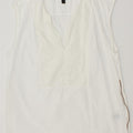 J. CREW Womens Sleeveless Blouse Top US 12 Large Off White Cotton Vintage J. Crew and Second-Hand J. Crew from Messina Hembry 