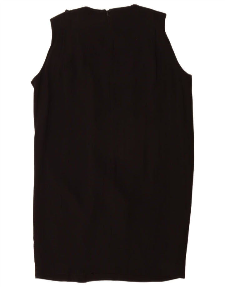 French Connection Womens Sleeveless Shift Dress UK 16 Large Black Viscose
