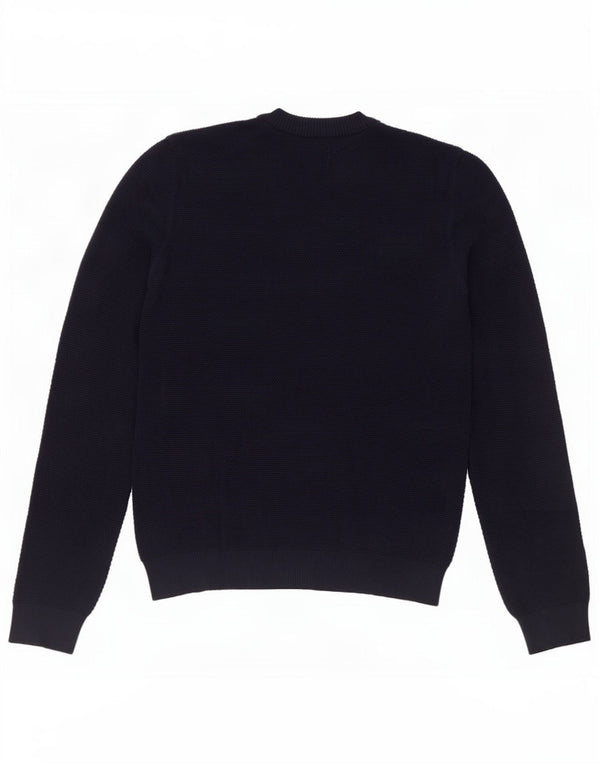 Maglione maglione girocollo da uomo Farah Modern Fit XL in cotone blu navy
