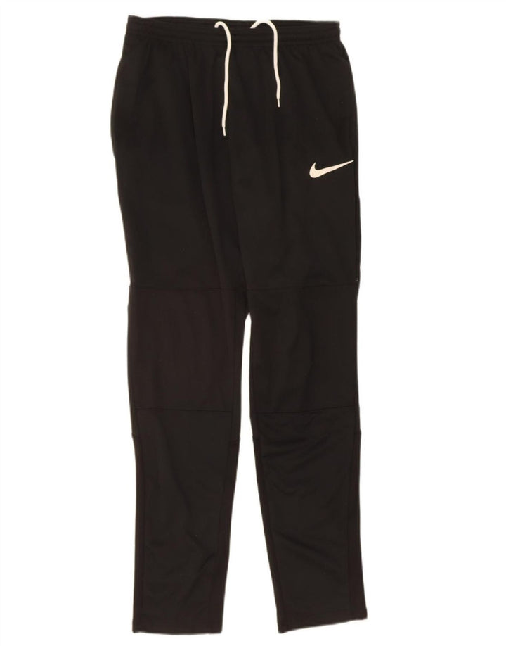 NIKE Mens Dri Fit Tracksuit Trousers Small  Black Polyester