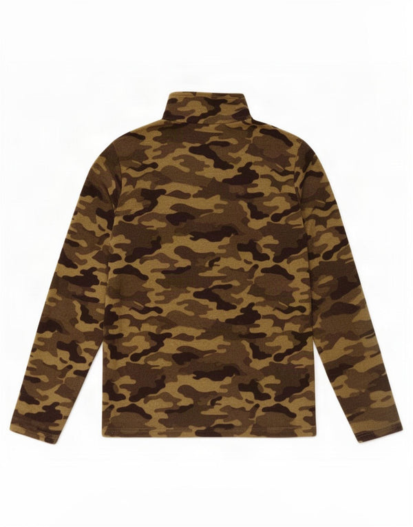 Maglione in pile da uomo con collo e zip Mountain Warehouse XS verde mimetico