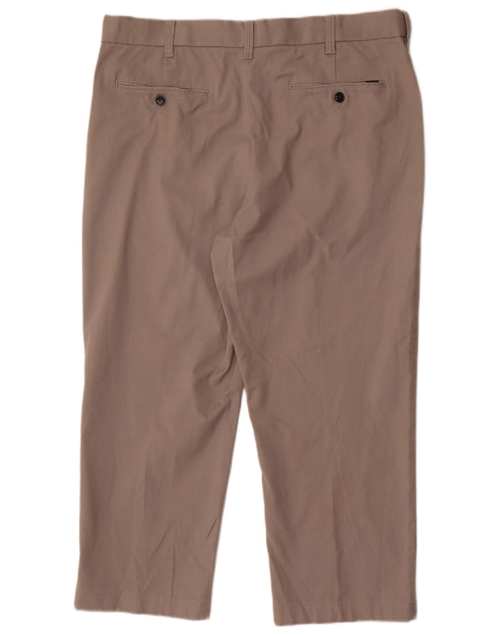 Marks & Spencer Mens Blue Harbour Cropped Trousers W38 L25 Grey Cotton