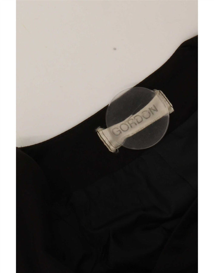 Giacca blazer doppiopetto vintage da donna UK 14 media nera