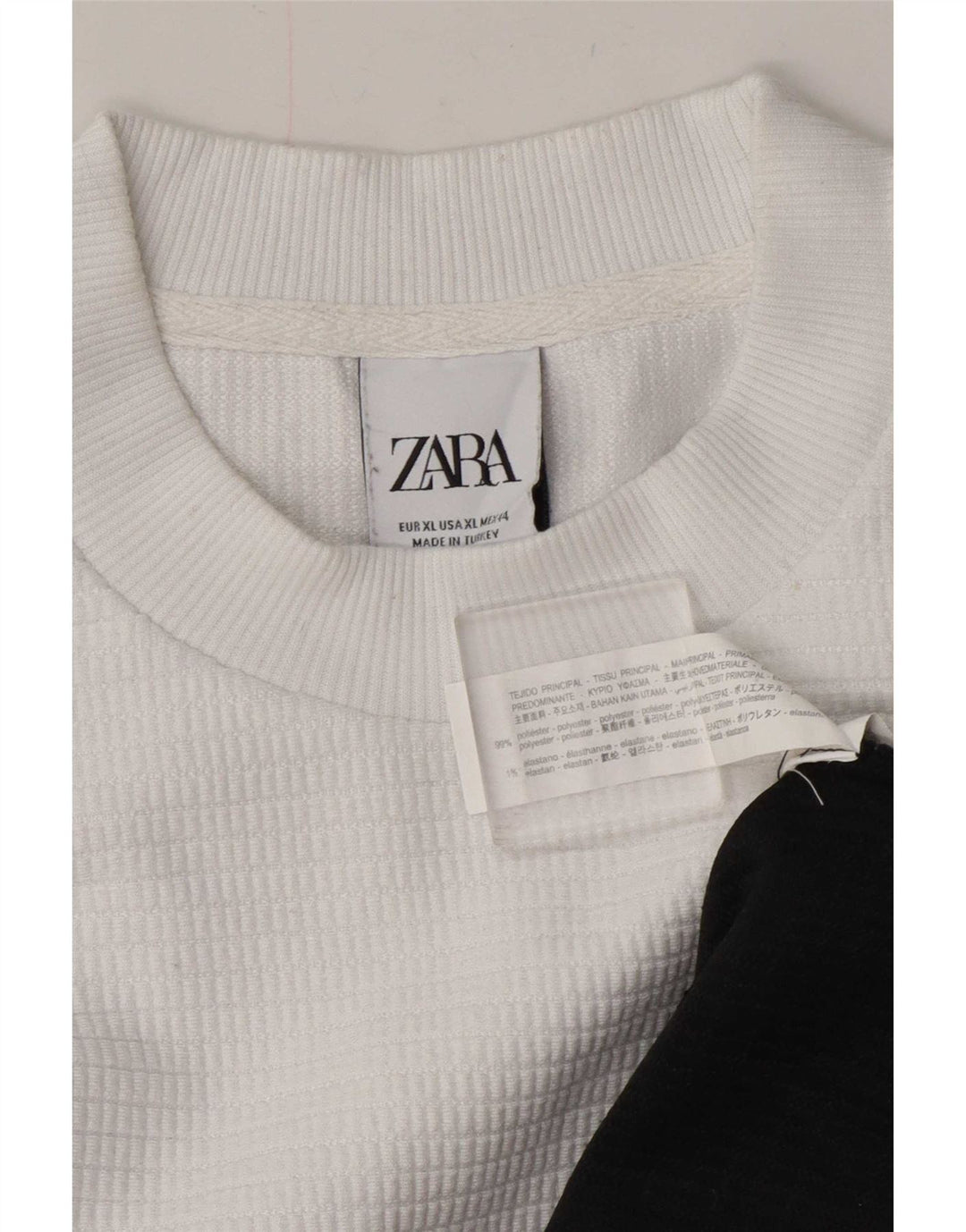 Zara muški džemper XL bijeli poliester u boji
