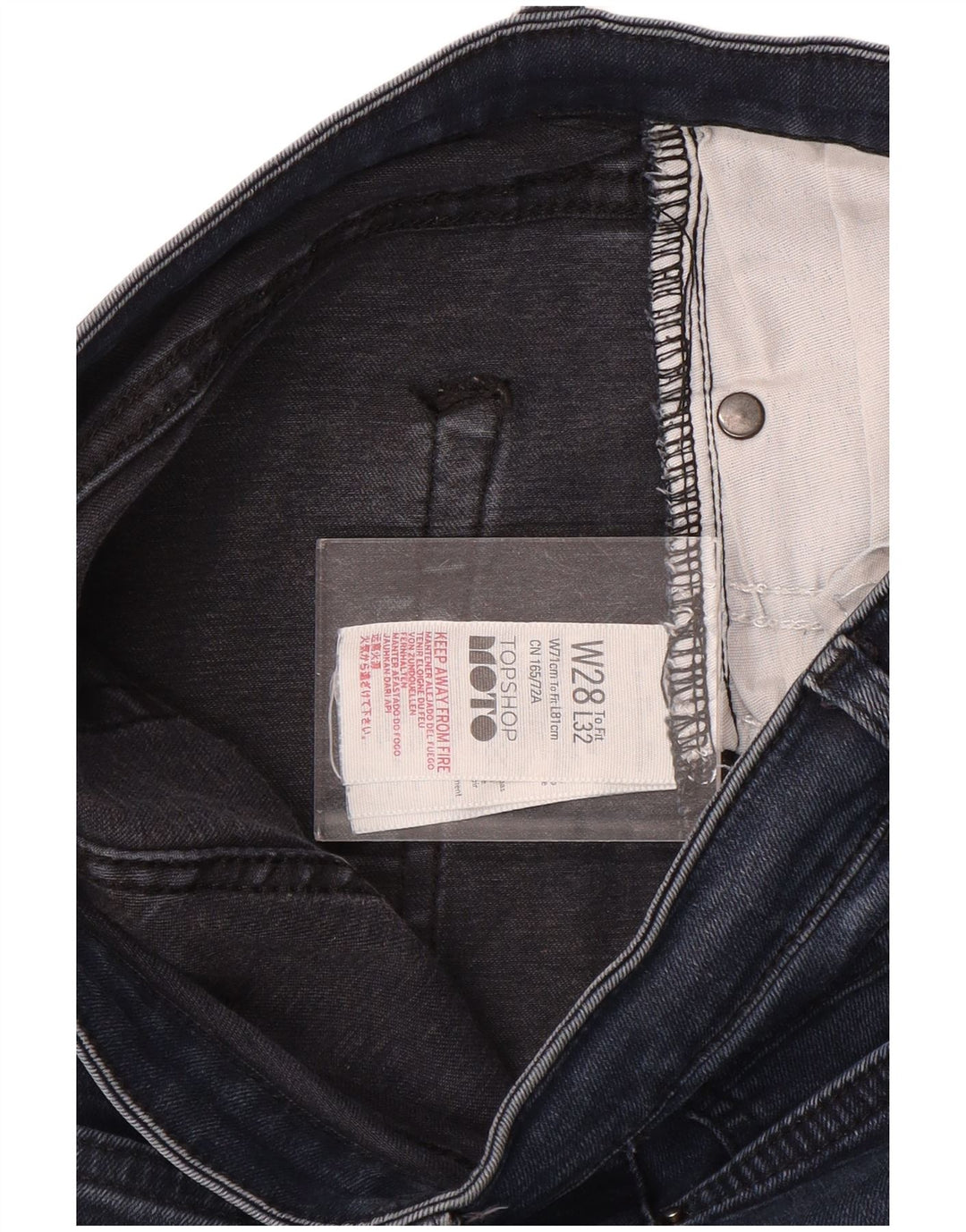 Topshop Womens Skinny Jeans W28 L28 Navy Blue Polyester