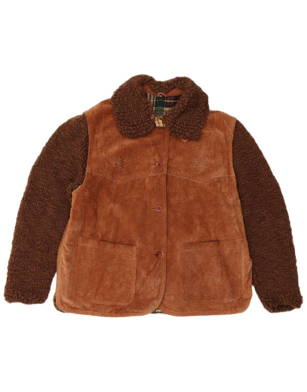 Chaqueta De Ante Mujer Conbipel IT 44 Cuero Marrón Medio