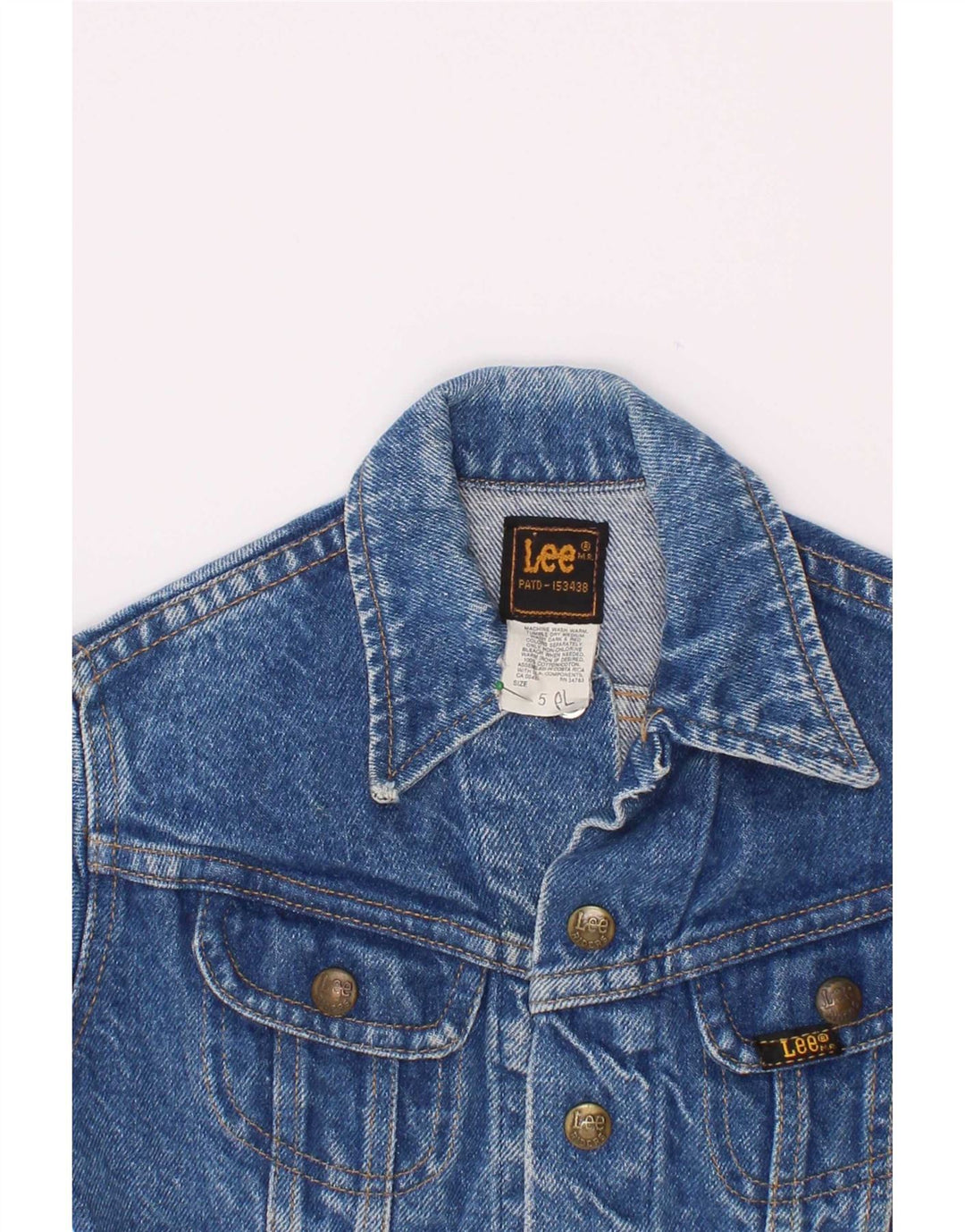 Giacca di jeans per ragazze Lee 4-5 anni grande in cotone blu