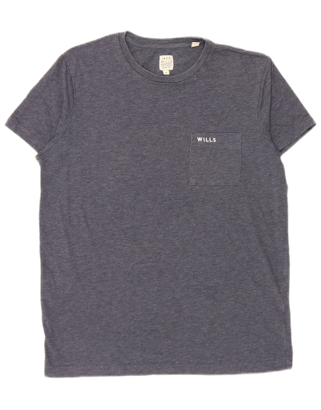 Jack Wills Mens T-Shirt Top Medium Navy Blue Flecked Cotton