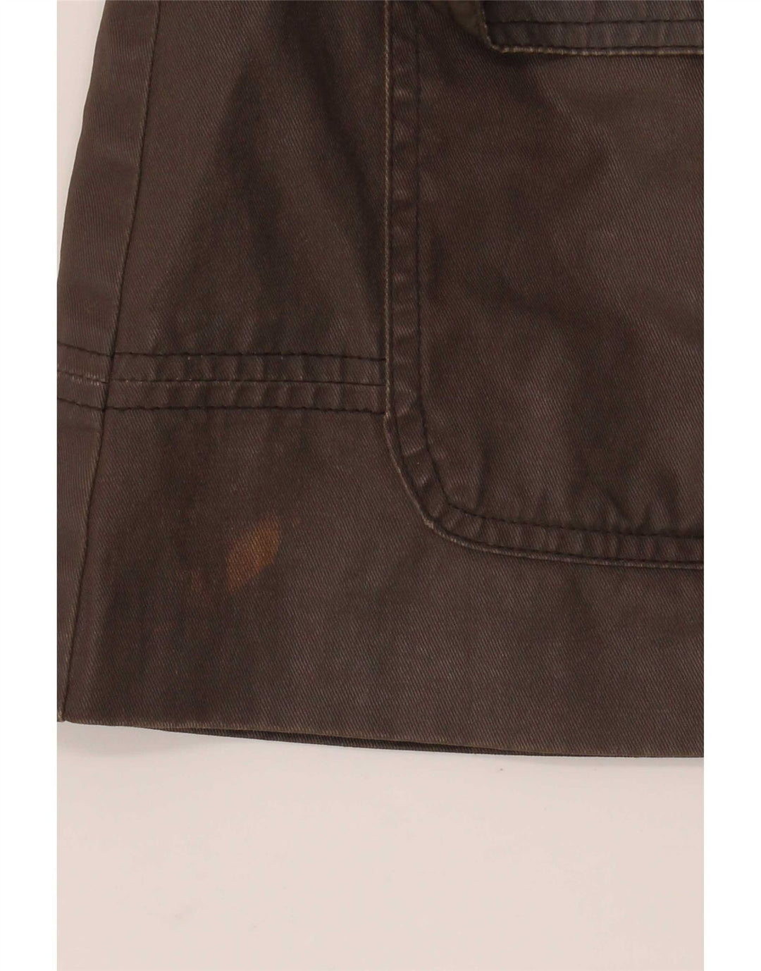 Miss Selfridge Womens Hooded Oversized Waxed Jacket UK 10 Small Brown Check