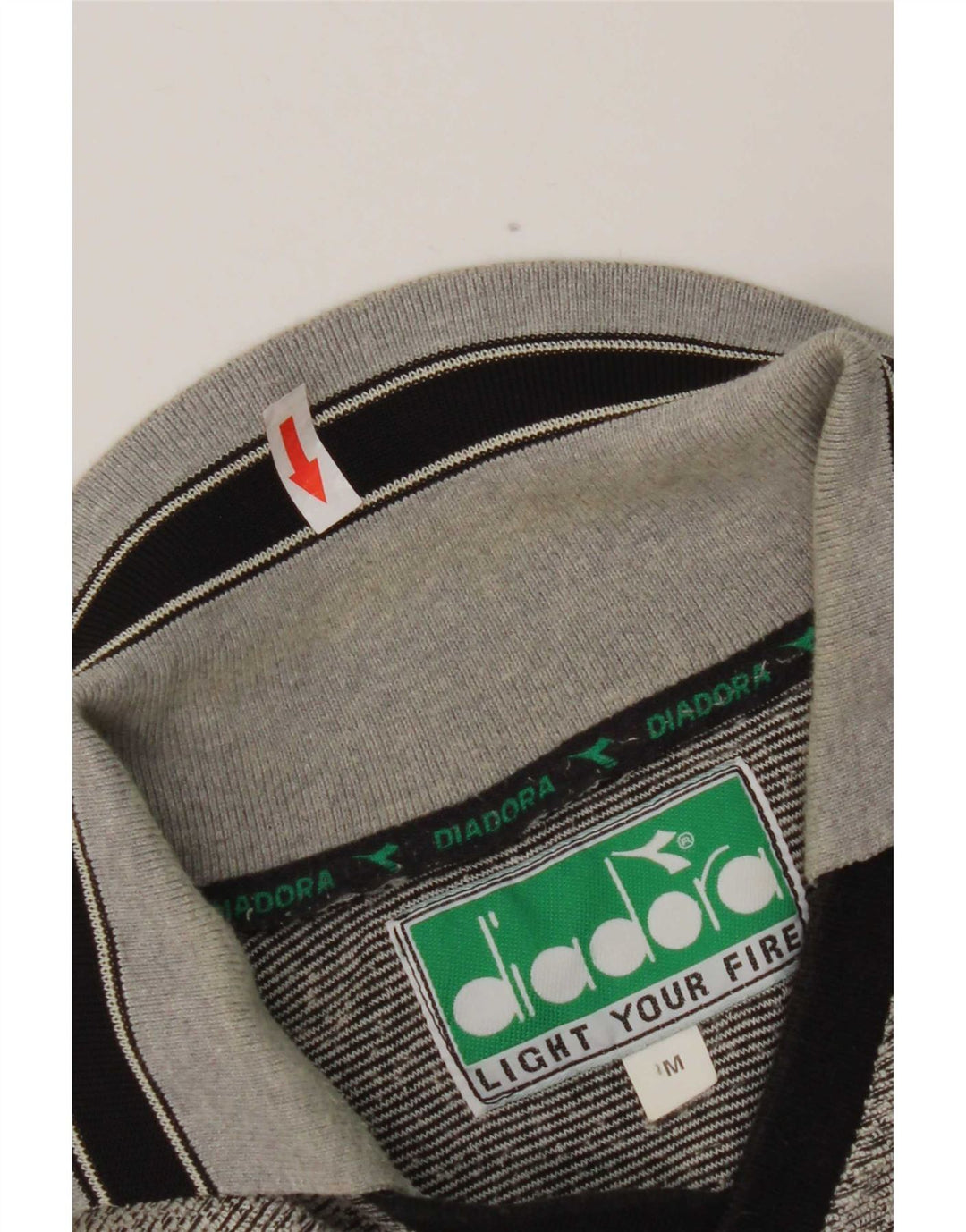 Diadora muška polo majica srednje sivi prugasti poliester