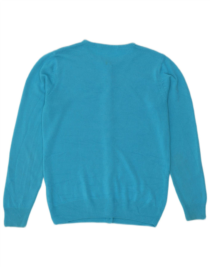 Marks & Spencer Womens Cardigan Sweater UK 8 Small Turquoise Acrylic