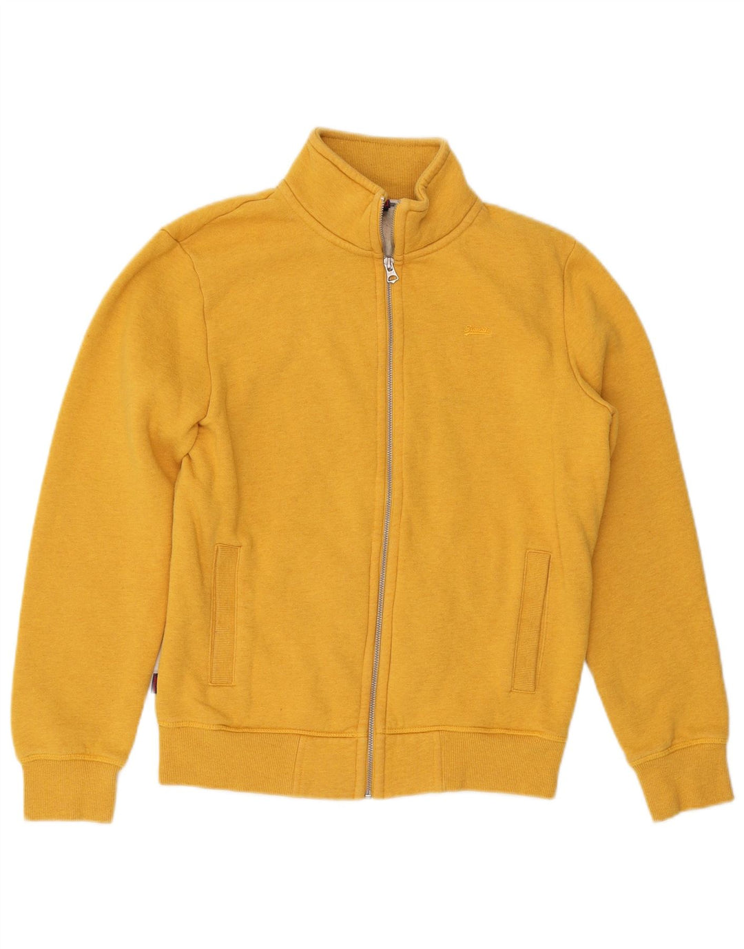 Superdry Herren-Trainingsanzug, Oberteil, Jacke, Größe S, Gelb, Baumwolle