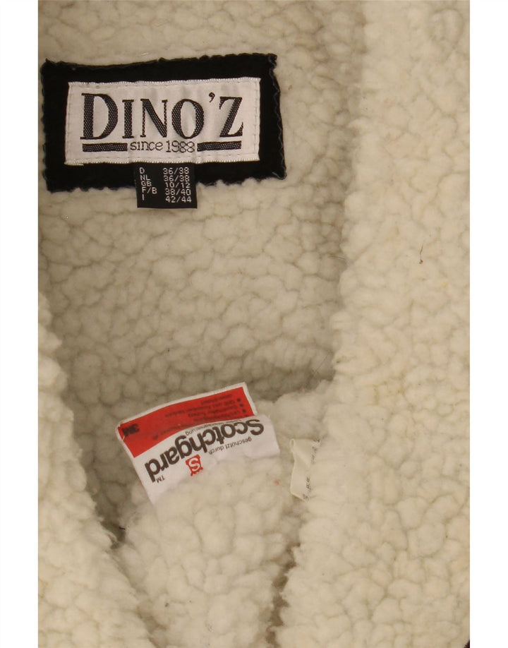 DINO' Z Womens Oversized Duffle Shearling Jacket UK 10/12 Small Brown