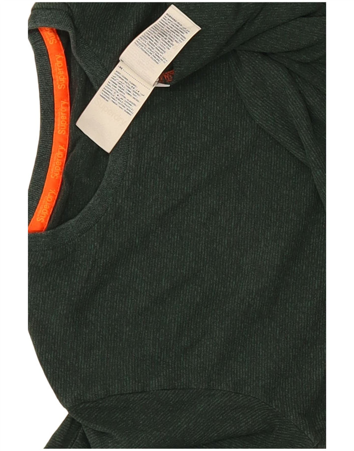 Superdry Haut à manches longues en coton vert pour homme
